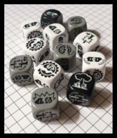 Dice : Dice - Game Dice - Warhammer White Black and Grey